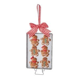 Kurt S. Adler Gingerbread Men Baked Cookies on Tray Christmas Holiday Ornament